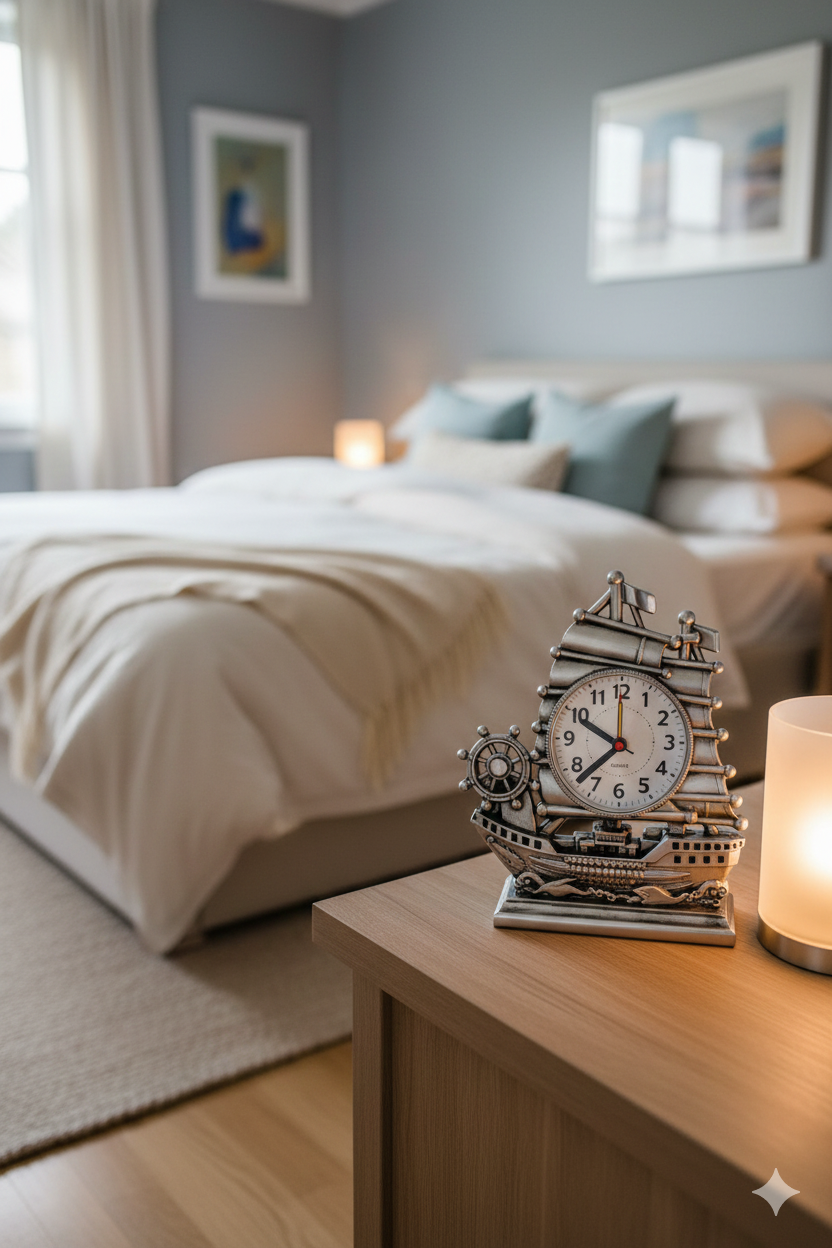 ساعة ومنبه شكل سفينة