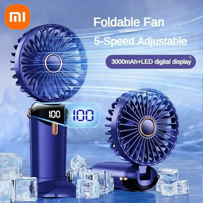 USB وشحن LED مروحة محمولة متعددة الاستخدامات بشاشة