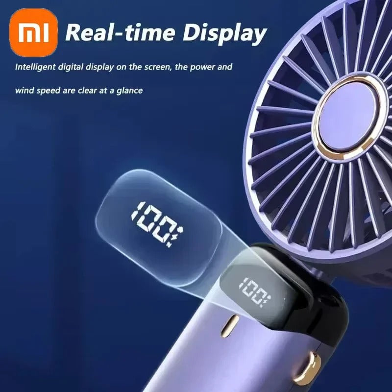 USB وشحن LED مروحة محمولة متعددة الاستخدامات بشاشة